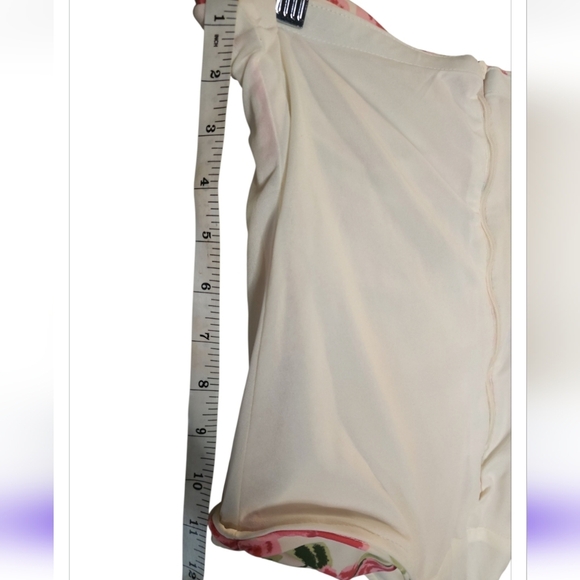 ZARA Blogger Fave Pink Floral Rose Ruched Bodysuit Medium Strapless Romantic Y2k - Picture 15 of 15